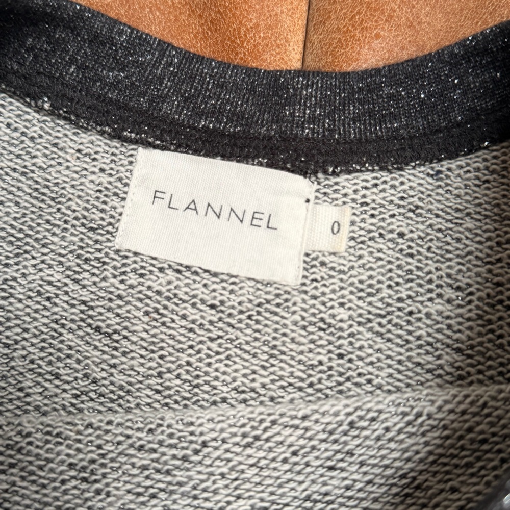 FLANNEL Australia Cotton/ Lurex Sparkle Sweater Shirt Women’s Size 0/XS NWOT - Picture 3 of 7